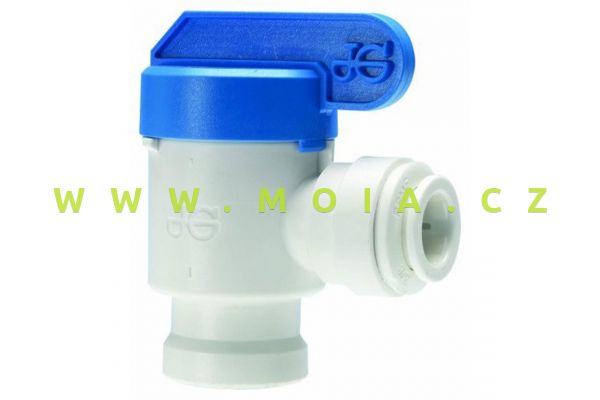PVC ball valve right-angled - for hose 1/4", Push-In
