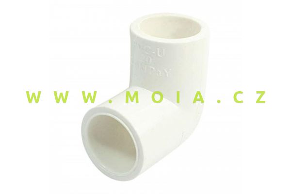 PVC-U, PN16, White 90°Elbow-50mm
