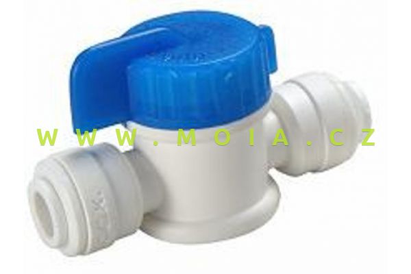 PVC ball valve - for hose 1/4", Push-In
